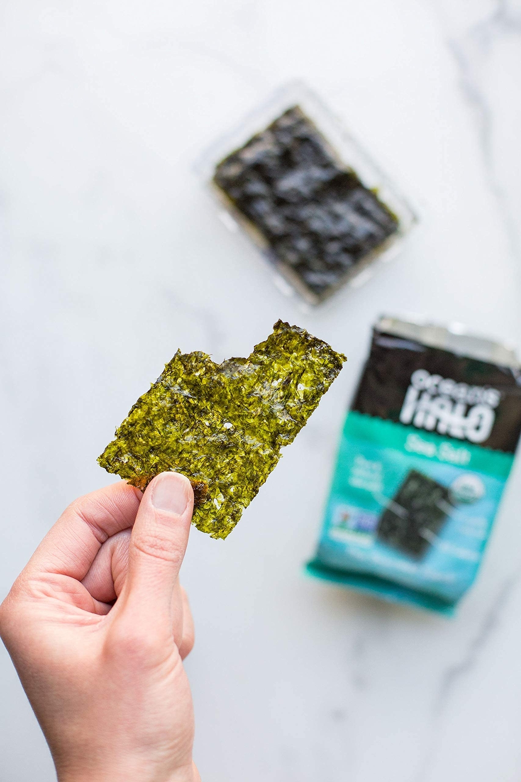 Ocean’s Halo Seaweed Snacks (Sea Salt) 1 case of 12 Unit Trays