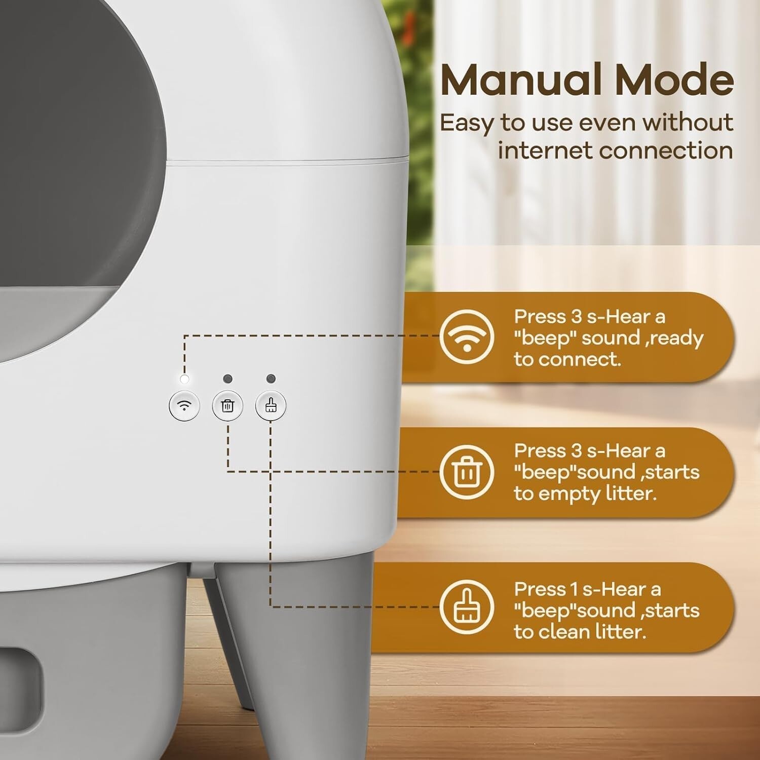 Automatic Smart Self-Cleaning Cat Litter Box Large Capacity for Cats App Control
