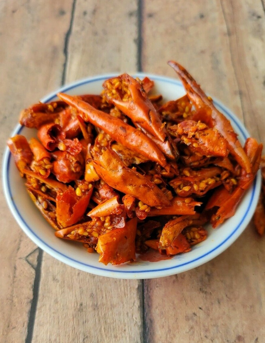 Crispy Sesame Fried Chilis Roasted Thai Snacks Chilli Savory Spicy Burn Fat 150g