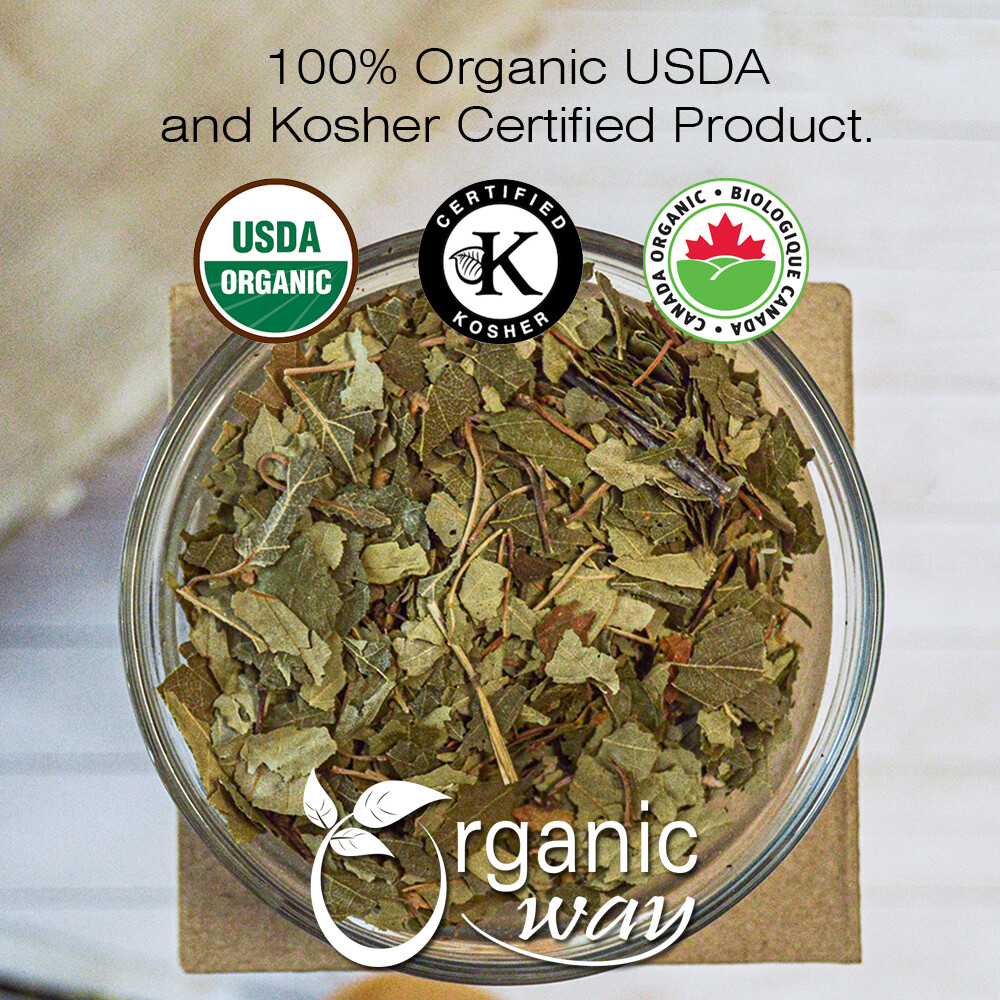 Organic Way Birch Leaf Cut & Sifted – Organic, Kosher & USDA Certified