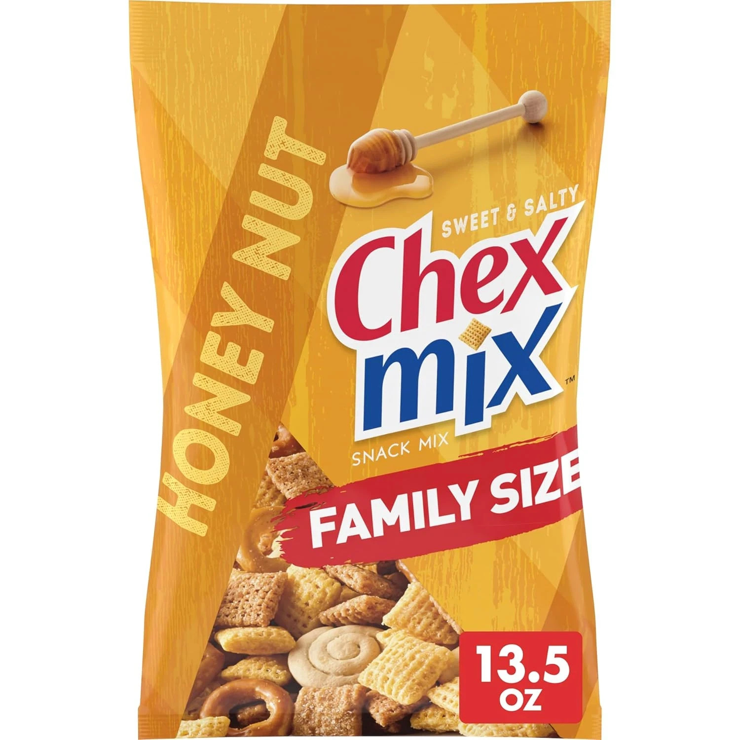 Chex Mix Sweet and Salty Honey Nut Snack Mix, Family Size, 13.5 oz