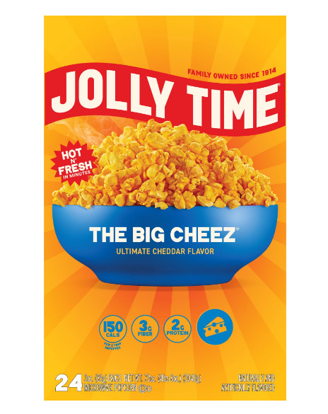 JOLLY TIME The Big Cheez Gourmet Cheddar Cheese Microwave Popcorn 24 Bags, 3.5 o