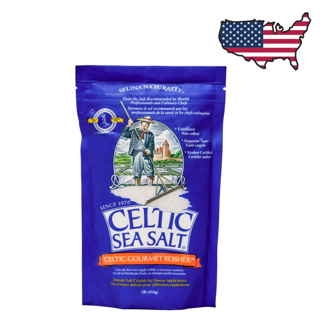 Light Grey Celtic Sea Salt 1 Pound Resealable Bag – Additive-Free, Delicious Sea