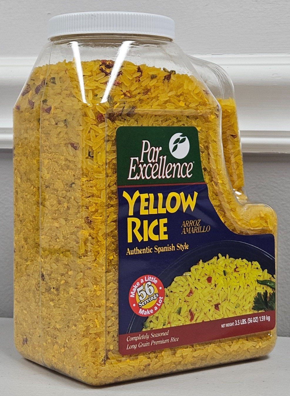 1 Jar Yellow Long Grain Premium Rice 3.5 lb Authentic Spanish Style Exp Dec 2027