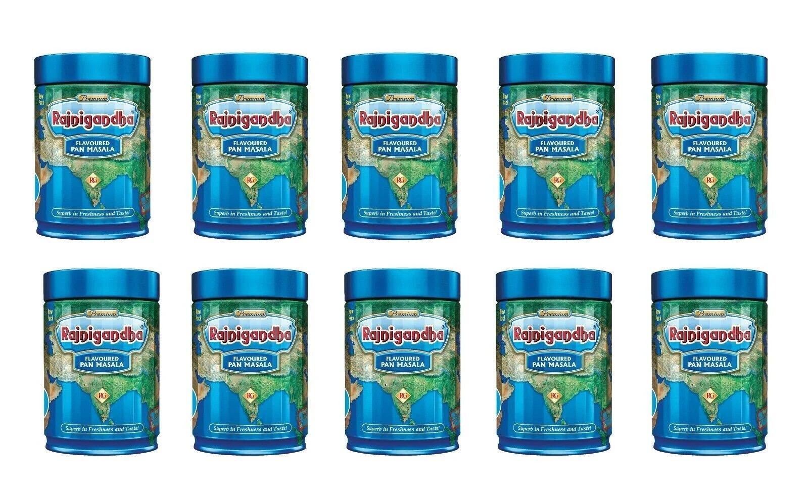 Rajnigandha Masala Mouth Freshener 100g Can Pack of 10-PP