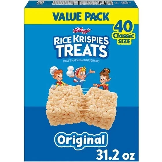 Rice Krispies Treats Original Chewy Crispy Marshmallow Squares, 31.2 oz, 40 Ct