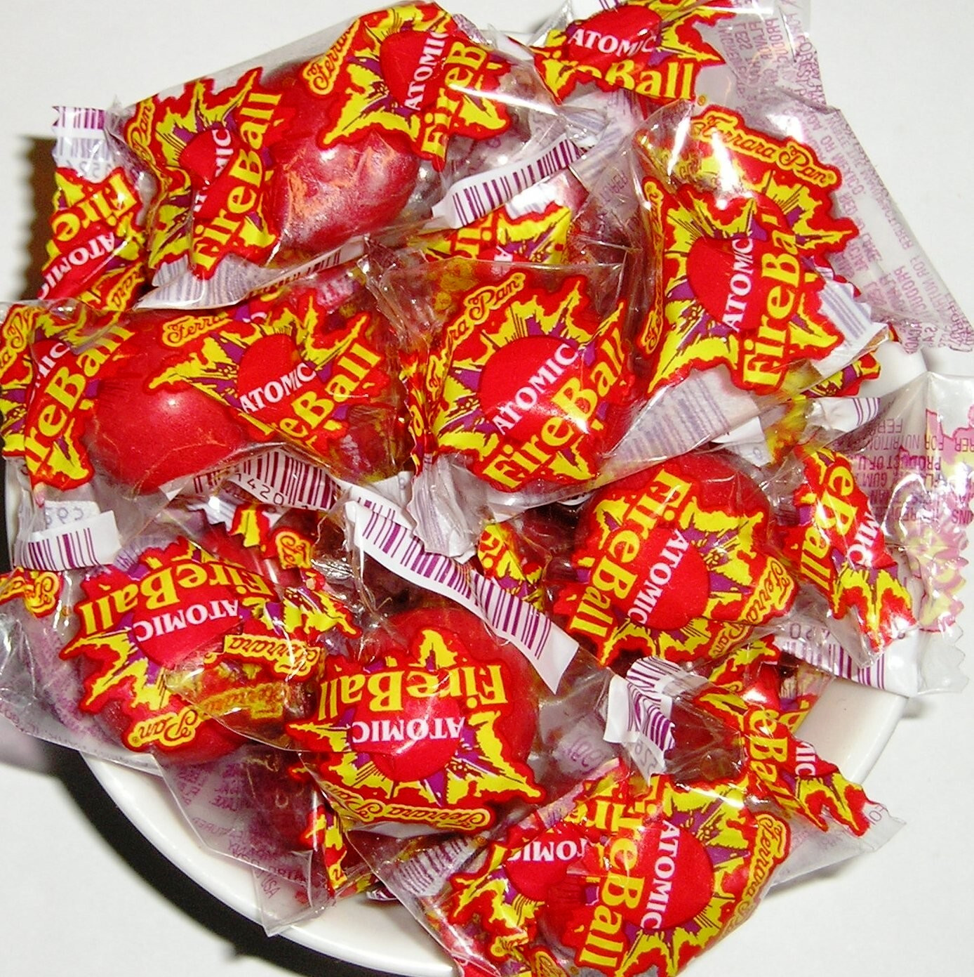 1 LB (60) ATOMIC FIREBALLS Cinnamon Flavored Candy
