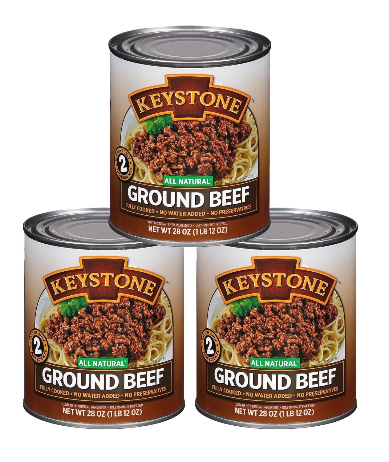 Free shipping Keystone All Natural Ground Beef, 28 oz Can 3 cans