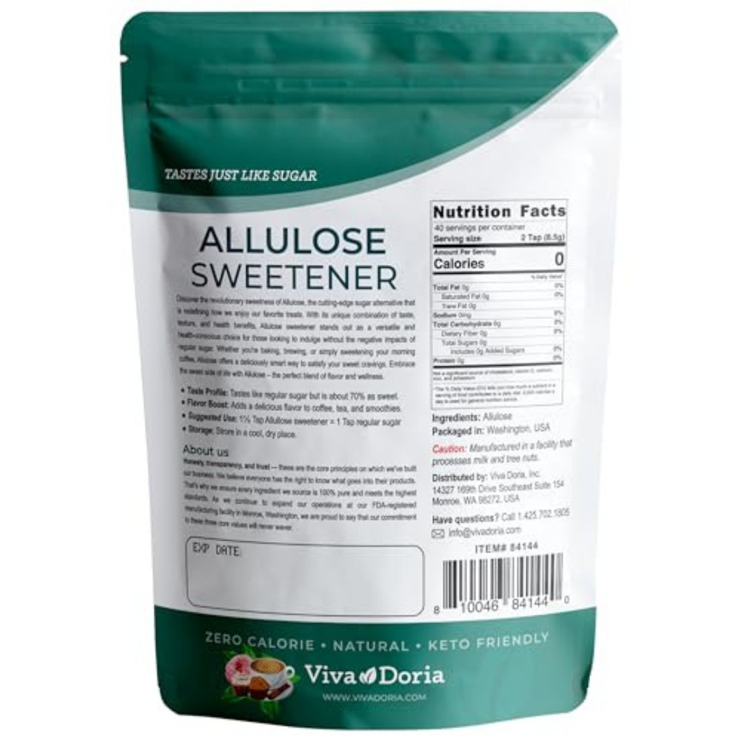Allulose Sweetener, 12 Oz (340G) | Zero Calorie Sugar Substitute | Great for Cof