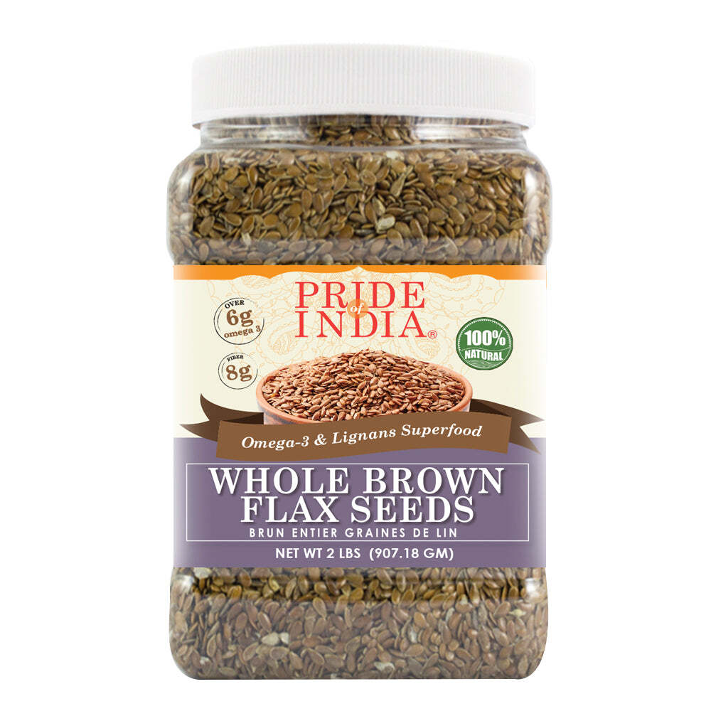 Whole Brown Flax Seeds – Omega-3 & Lignan Superfood Jar