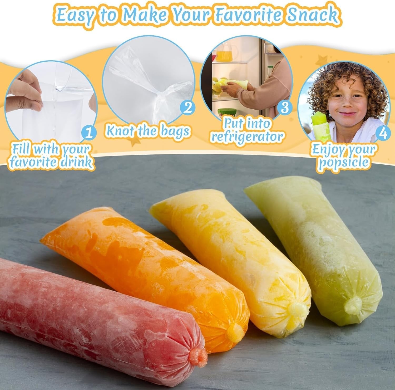 100 Ice Candy Plastic Bags – 4X12 Bolsas Para Bolis De Hielo Mexicanos Freeze Ic