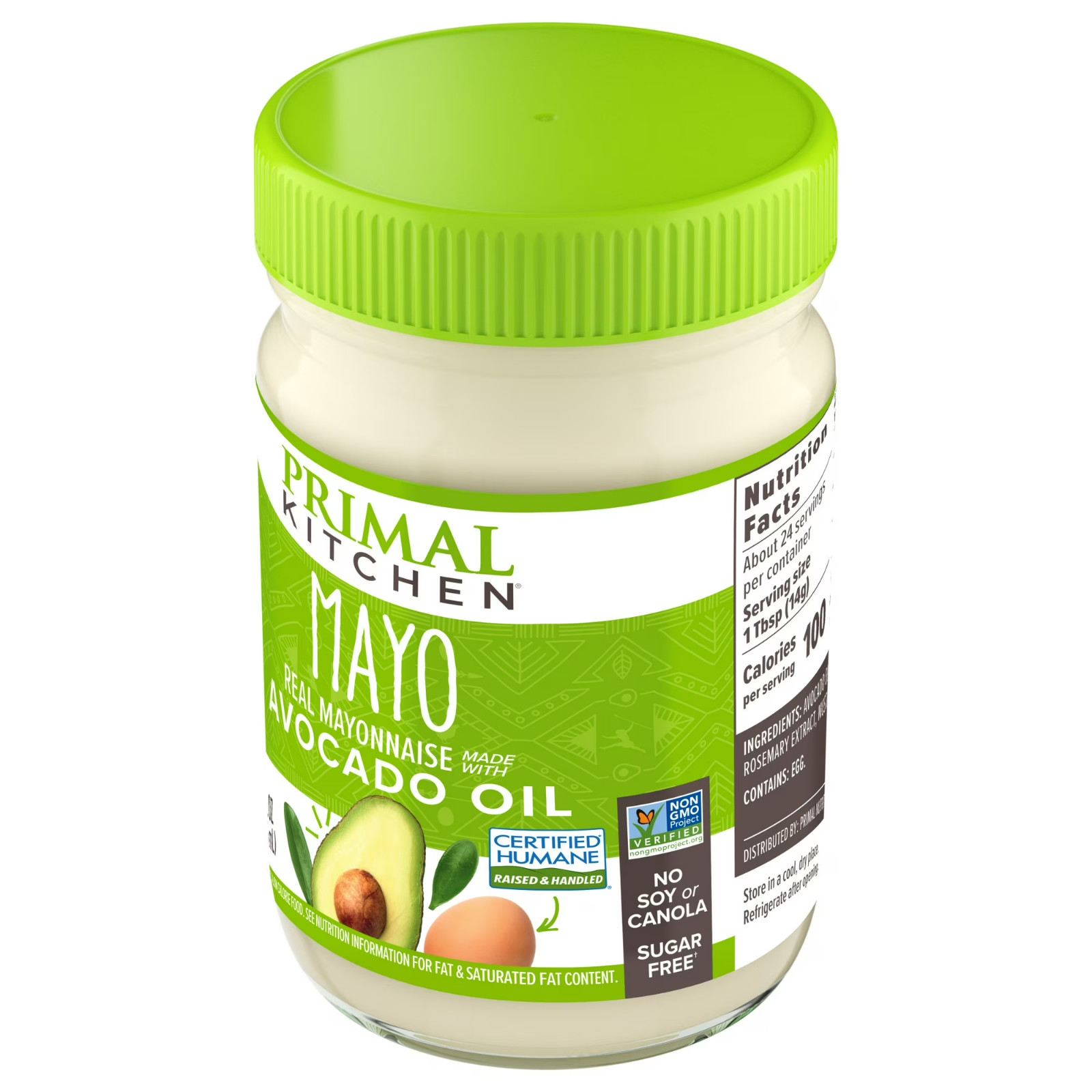 Primal Kitchen Mayo – Real Mayonnaise Made with Avocado Oil 12 fl oz Jar