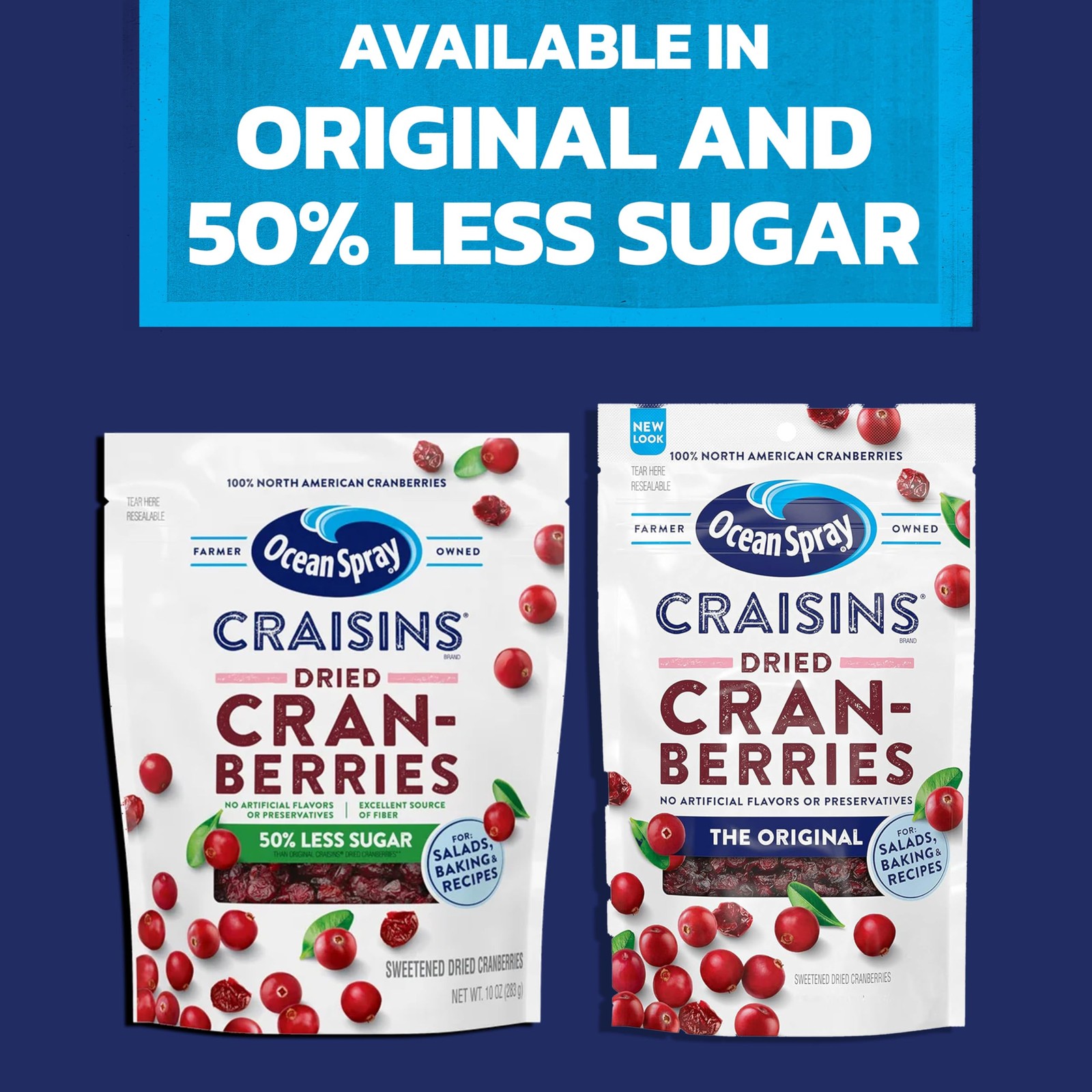 Ocean Spray® Craisins® Original Dried Cranberries No Preservatives, 48oz
