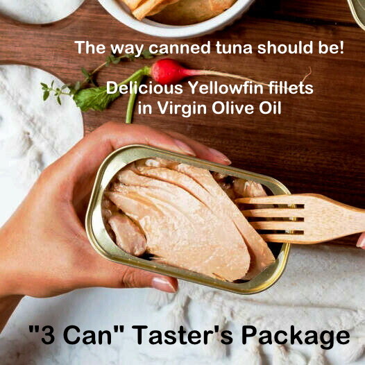 Canned Yellowfin Tuna Fish in Olive Oil ⭐ NATURAL CATCH ⭐ Tasty 3 Pack ⭐