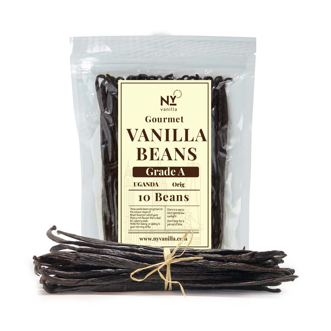 10 Gourmet Vanilla Beans Grade A, 6-8 inches, Vanilla Beans For Vanilla Extract