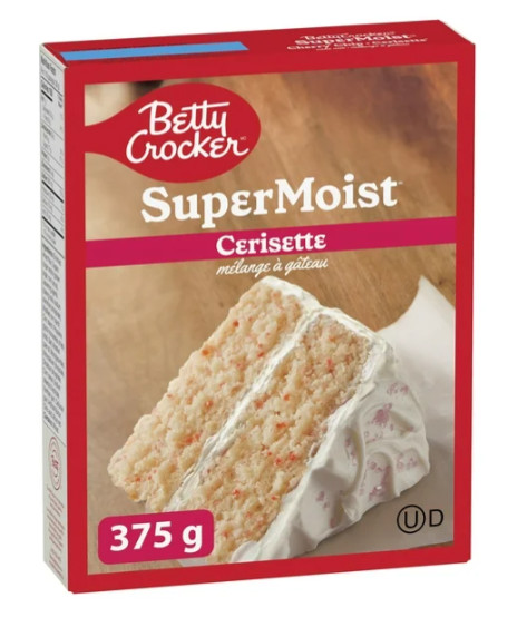 Betty Crocker Super Moist Cherry Chip Cake Mix, 375g (4 Pack)