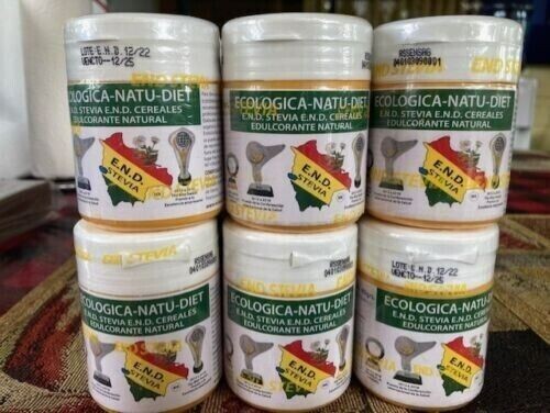 Original Stevia Healthy Powder Sweetener Ecologica Natu Diet from Bolivia 80grs