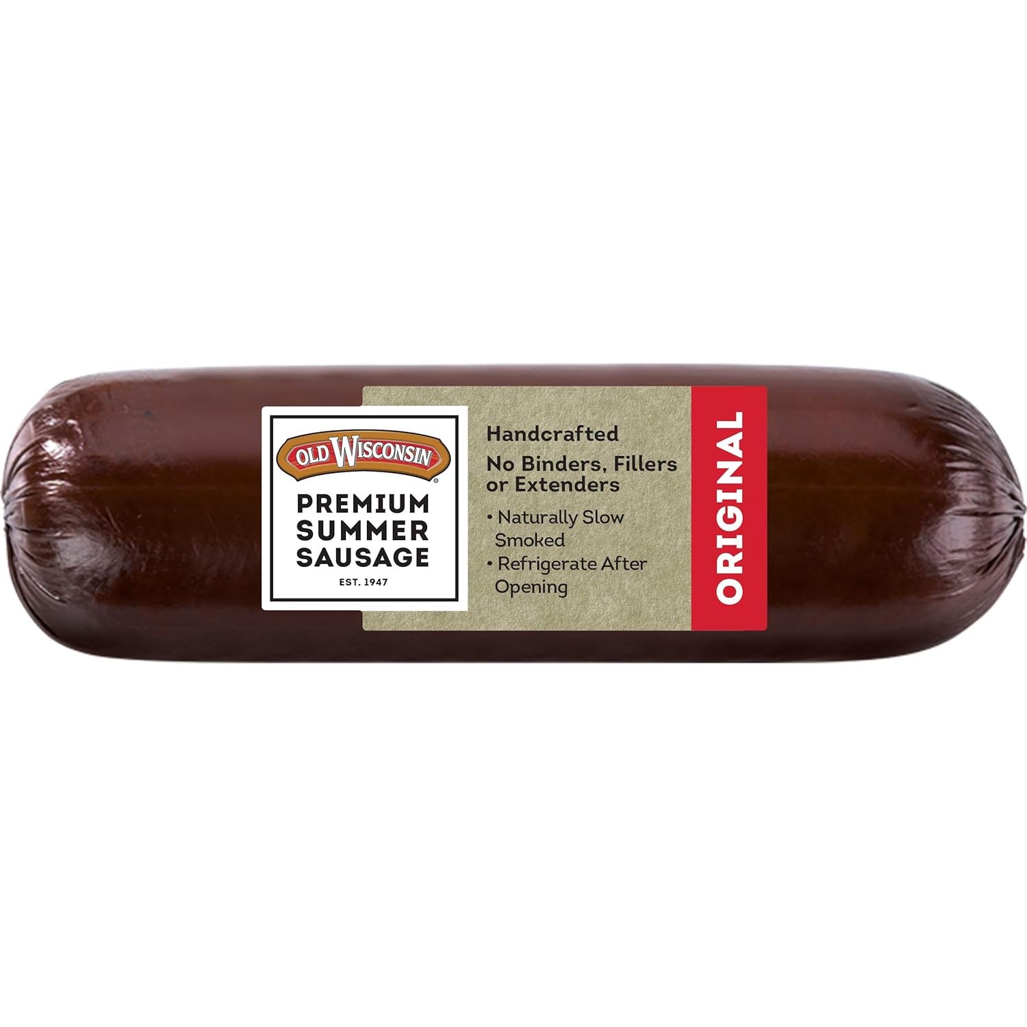 Old Wisconsin Premium Summer Sausage,100% Natural Meat,8 Ounce(Select Flavor)