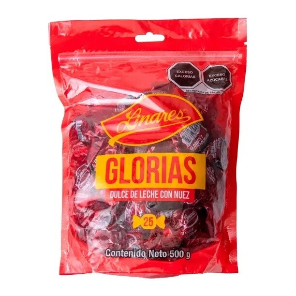 GLORIAS LINARES (BOLSA GRANDE CON 25 PIEZAS) – DULCE DE LECHE CON NUEZ