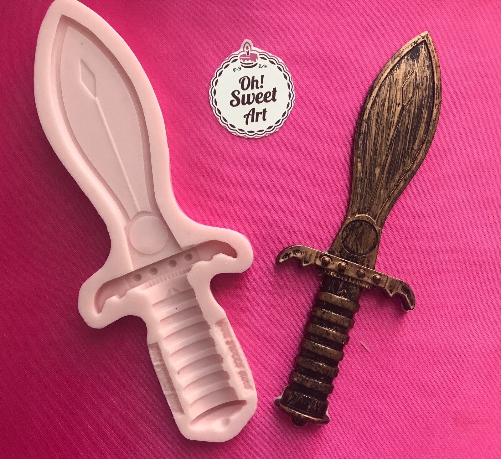 PIRATES KNIFE Silicone Mold Food Cake Decoration toppers soap cupcakes FDA