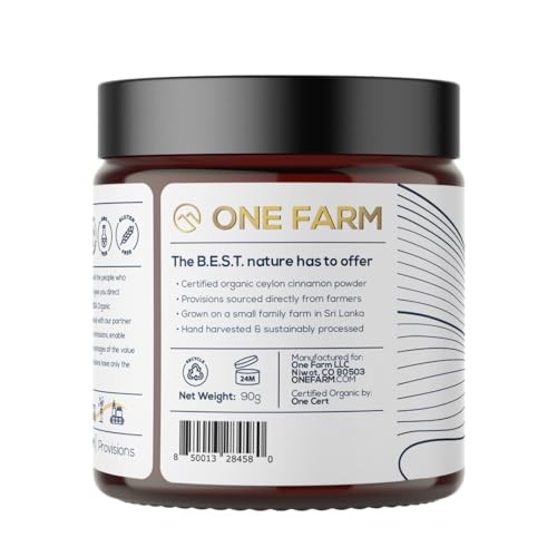Organic Ceylon Cinnamon Powder, 3.88 oz Resealable Jar, Freshly Ground Sri Lanka