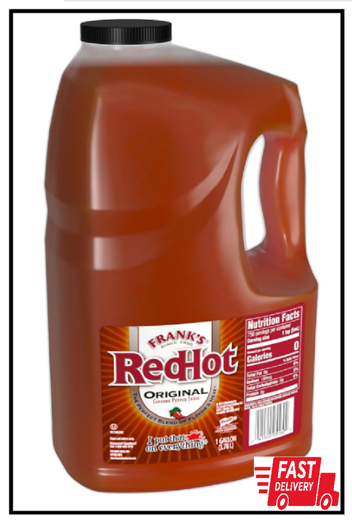 Frank’s RedHot Original Cayenne Pepper Hot Sauce, Dairy Free, Kosher, 1 gal