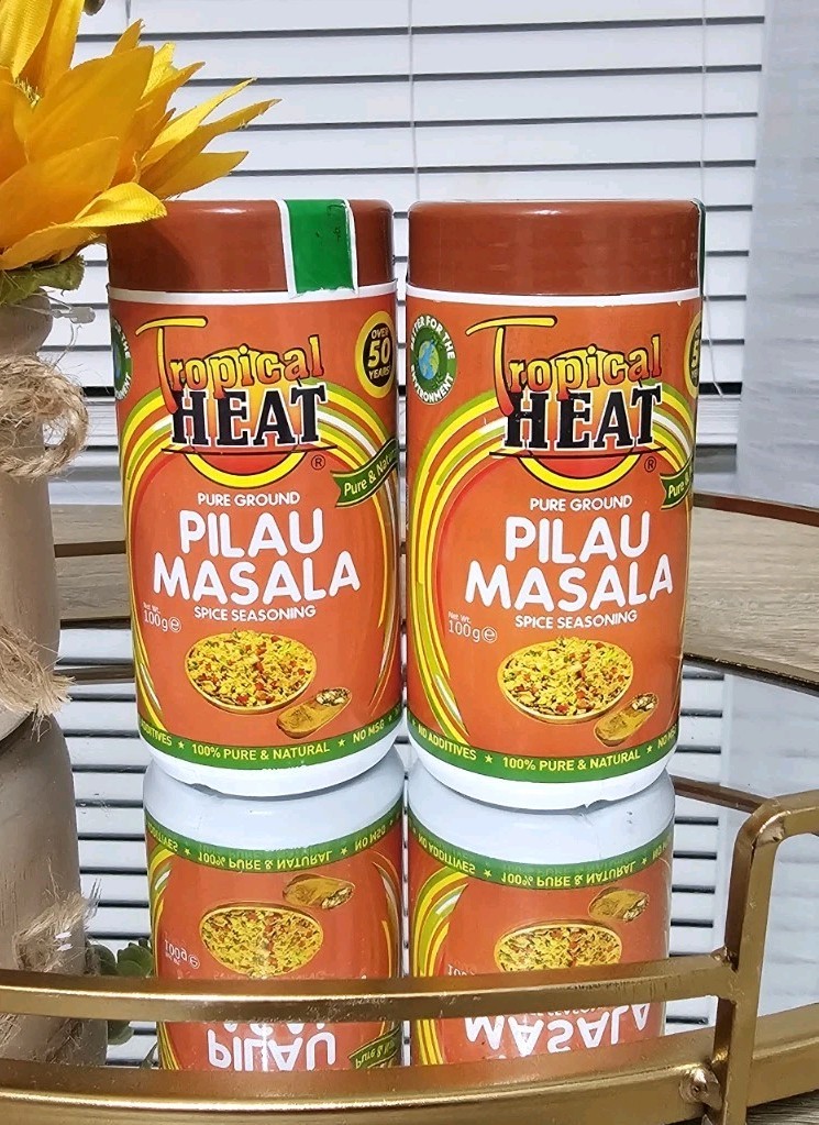 2pk Tropical Heat Kenyan Pure Ground Pilau Masala 100g / 3.53 oz Spice Seasoning
