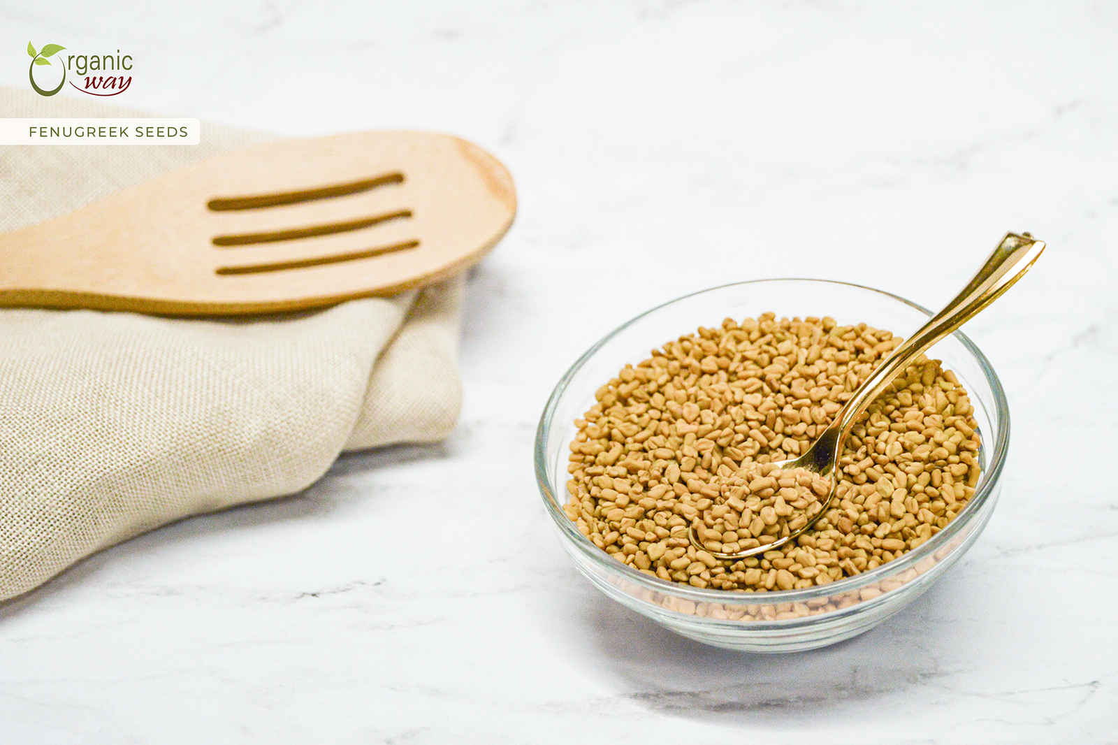 Organic Way Fenugreek Methi Seeds Whole – Kosher & USDA Certified (1LBS / 16Oz)