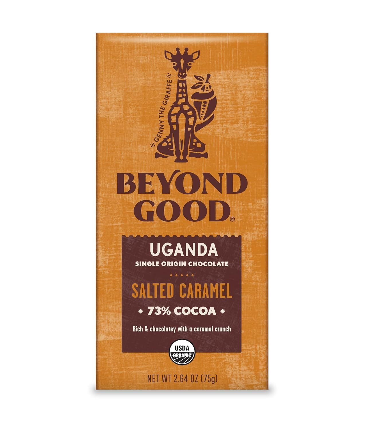 Beyond Good Uganda Salt Caramel Dark Chocolate Bar 2.64 Oz