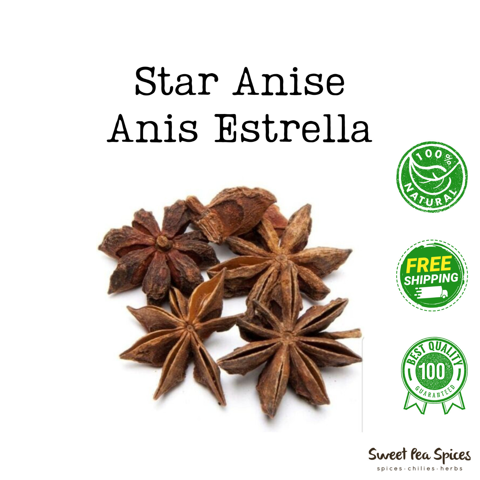 Whole Star Anise Pods -Anis Estrella – Organic – Bulk Sizes – llicium verum