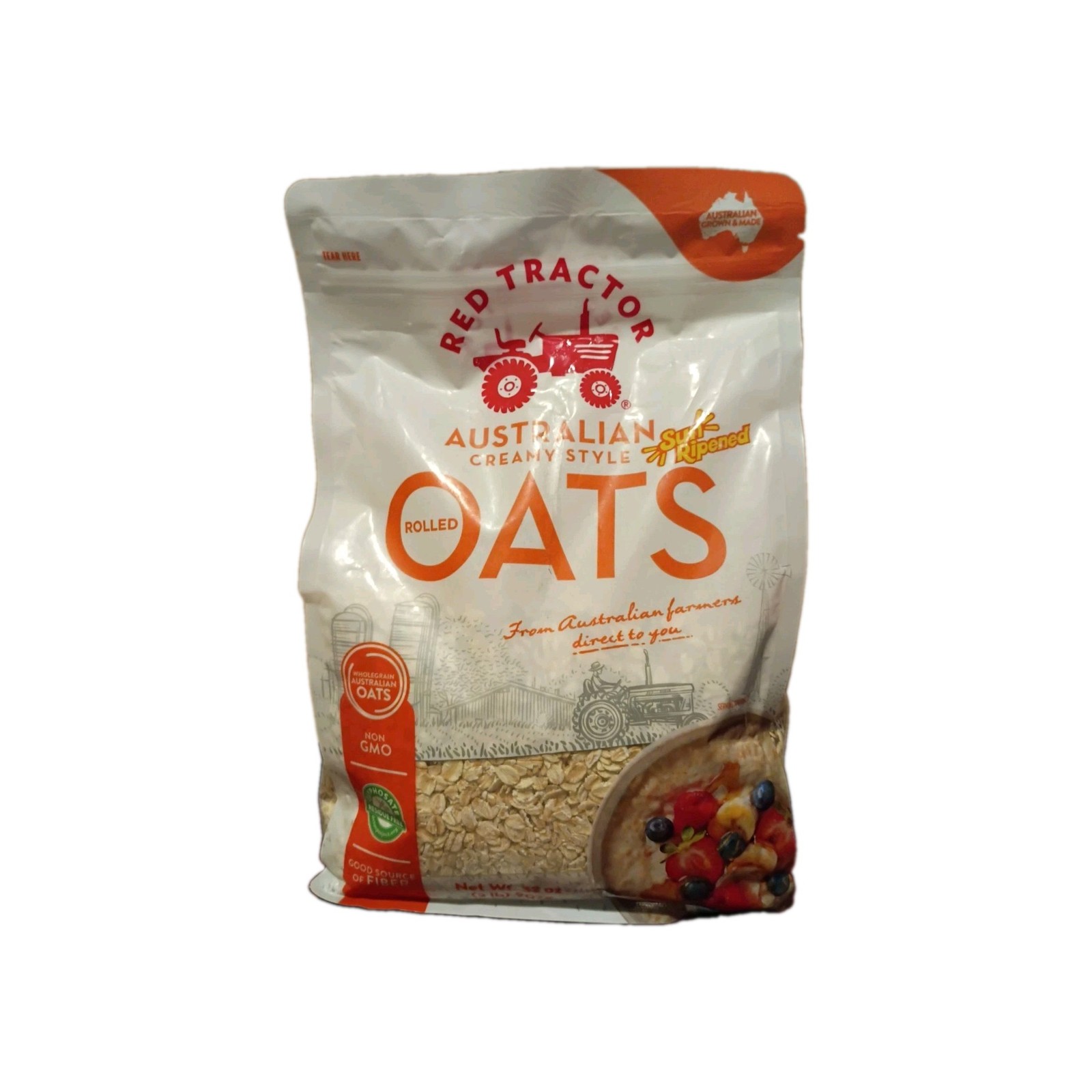 Red Tractor Australian Creamy Style Rolled Oats Sun Ripe 1 Pack 32oz 2 lb
