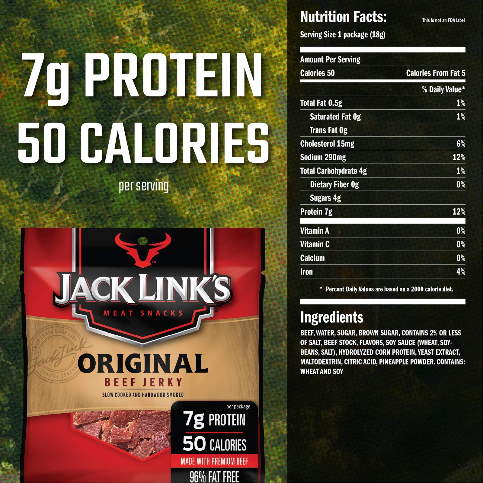 Jack Link’s Beef Jerky 5 Count Multipack, Original, 5, 5 (Pack of 2)