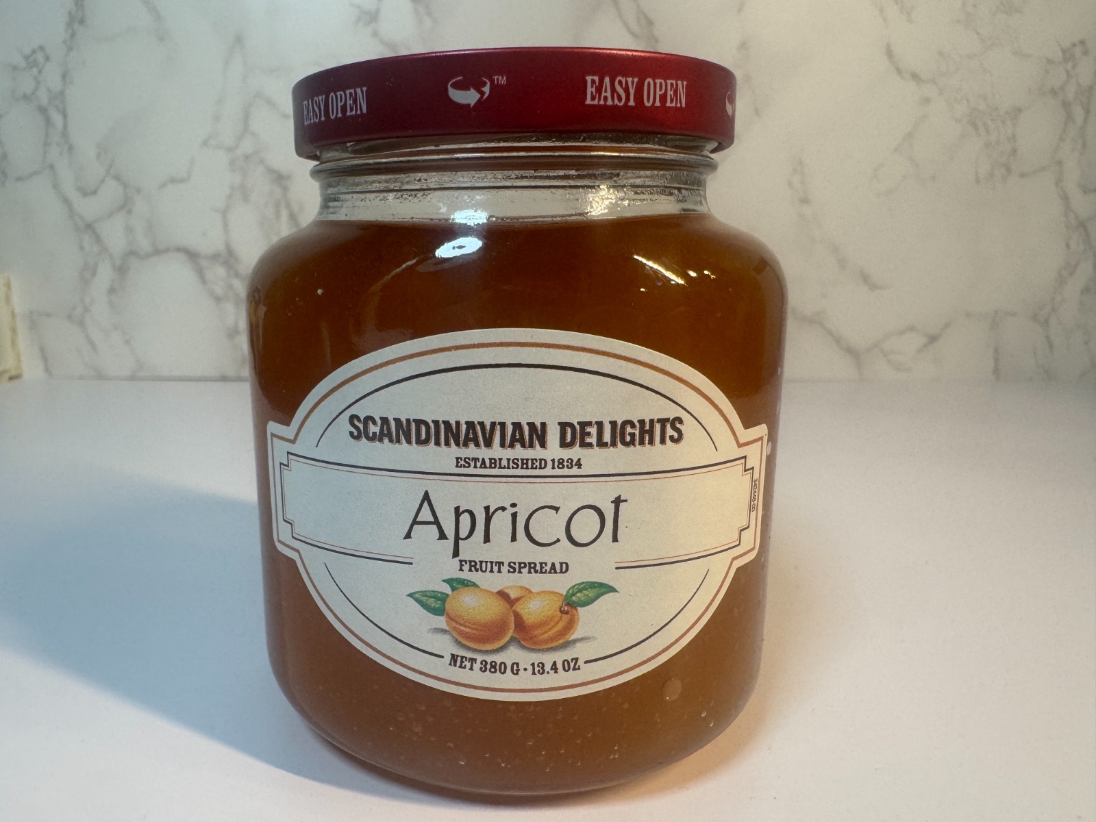 Scandinavian Delights Apricot Fruit Spread 13.4 oz – Brand New Sealed Jar