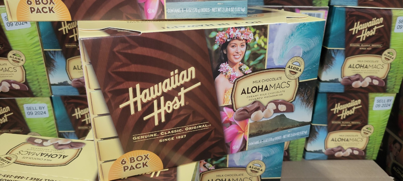 Hawaiian Host Chocolate Macadamia nut 6pack Guaranteed Fresh mac nut SameDayShip