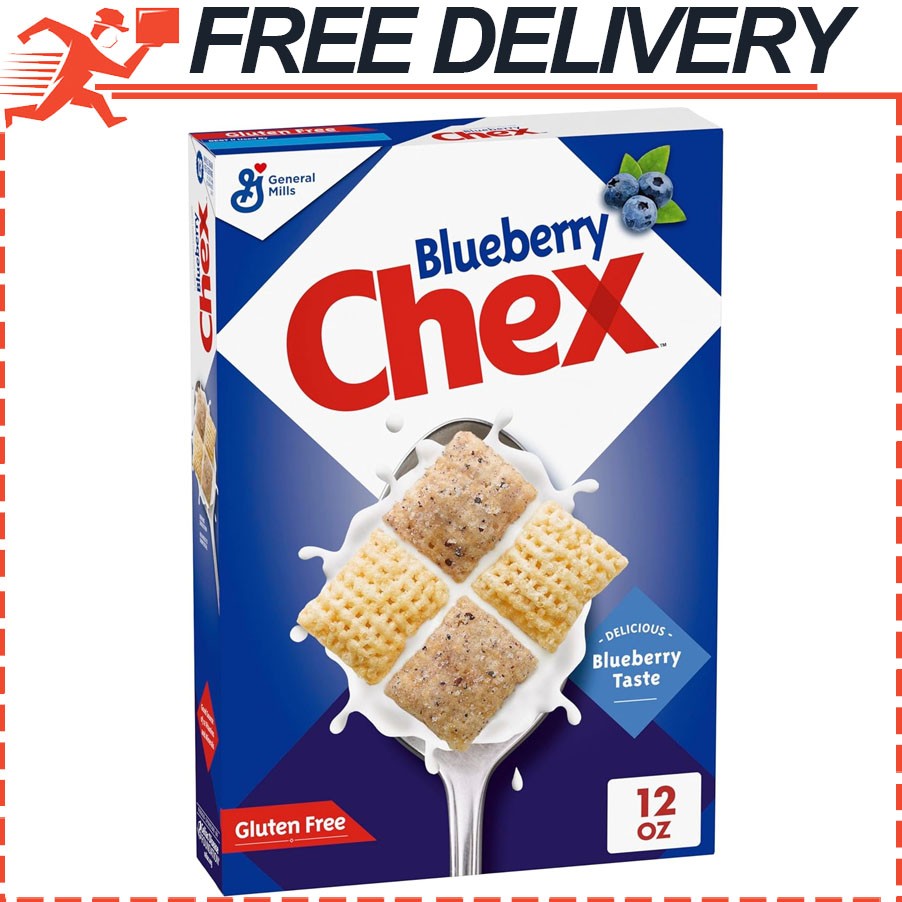 Blueberry Chex Cereal, Gluten Free Breakfast Cereal, Made with Whole Grain, 12oz