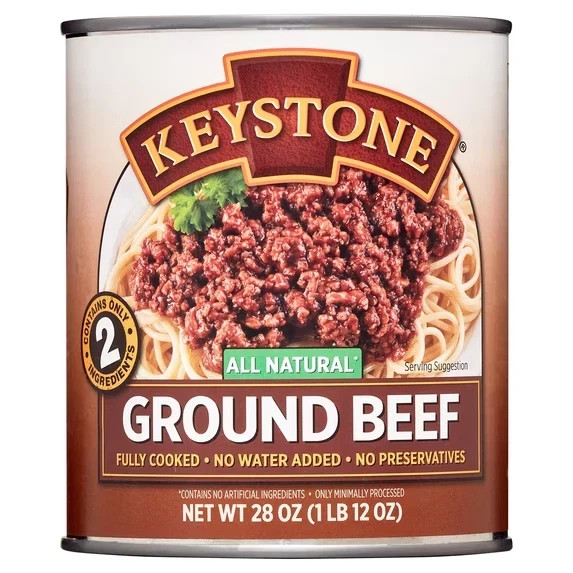 Keystone All Natural Ground Beef, 28 oz Can