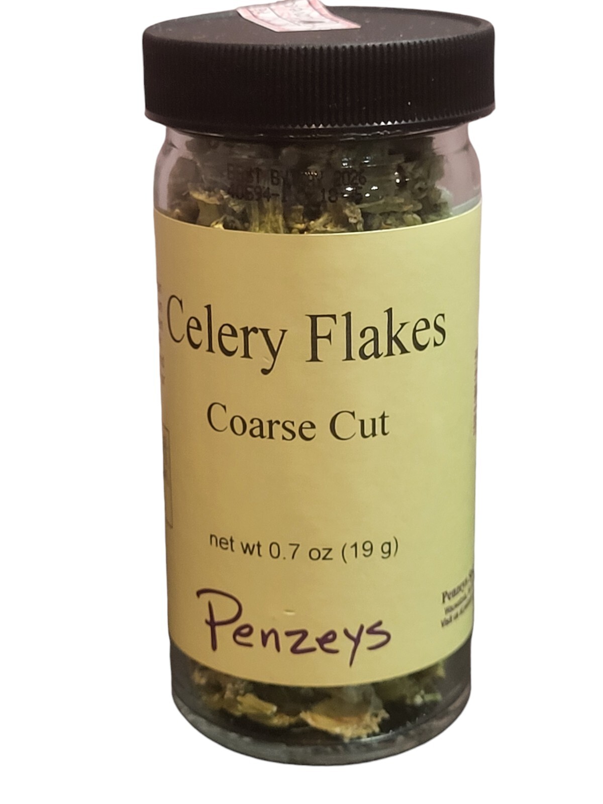 Celery Flakes Coarse Cut By Penzeys Spices 0.7 oz 1/2 Cup Jar Exp 5/2026