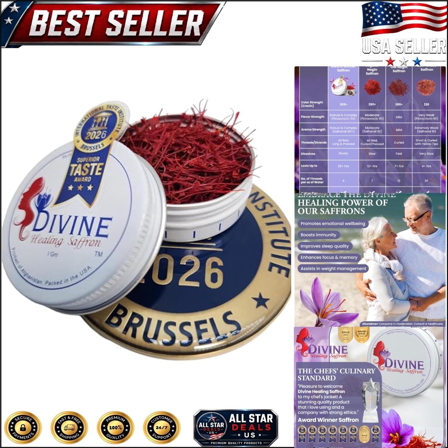 Ethically Sourced 1g of Pure Saffron Threads – Flavor