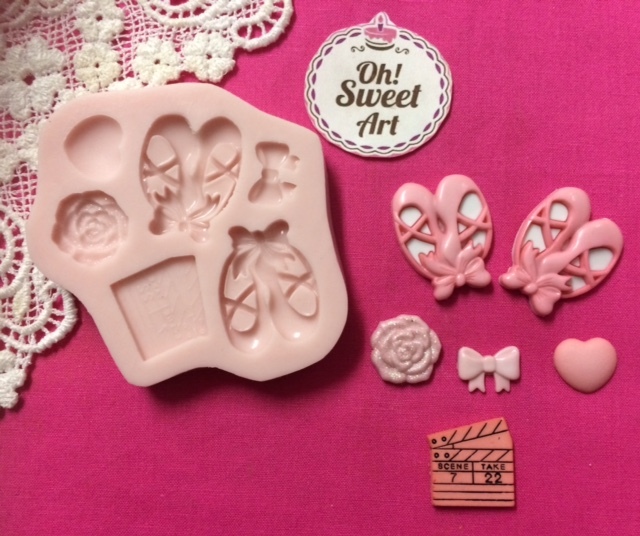 Ballet Set silicone mold fondant cake wax soap food decorating cupcake molds FDA