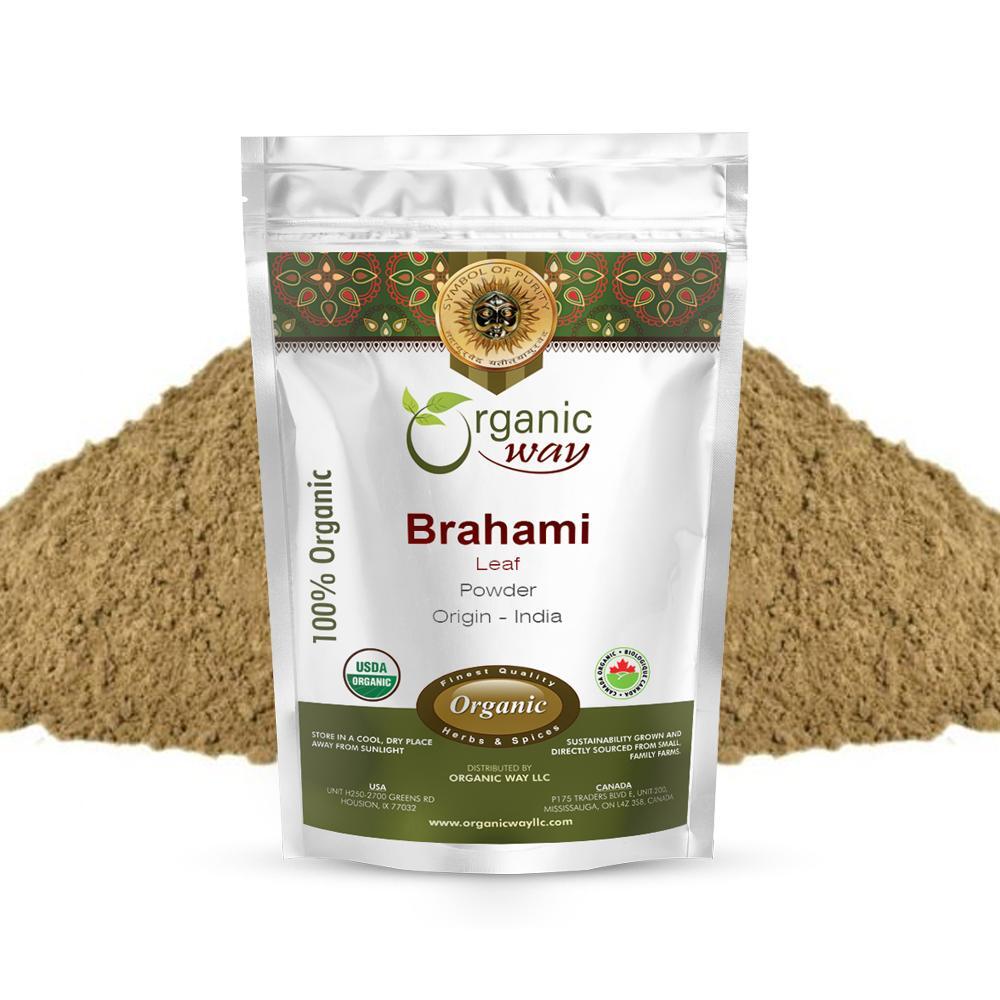 Organic Way Brahmi Leaf Powder – Organic, Kosher & USDA Certified