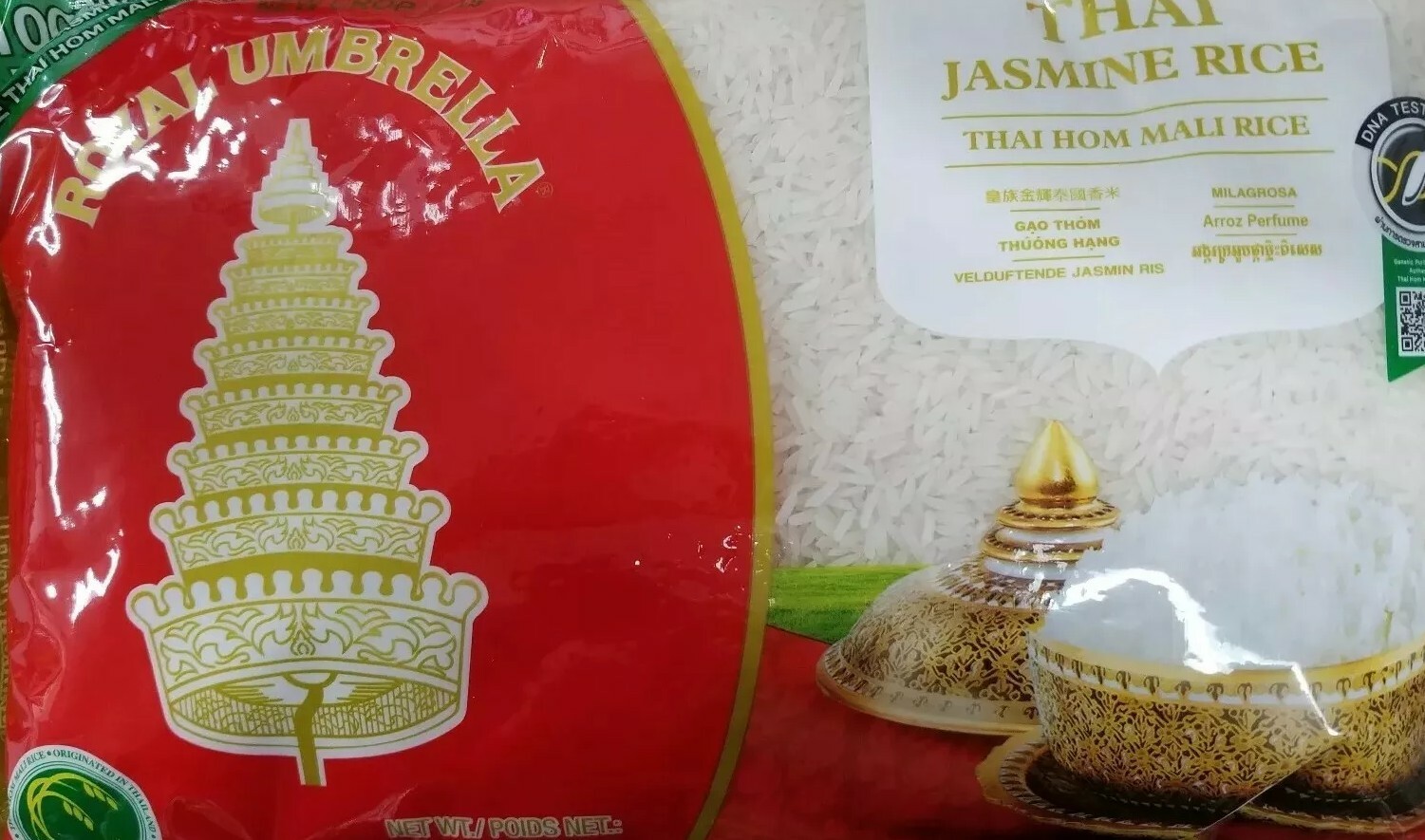 (20 LB) THAI JASMINE RICE-Royal Umbrella Brand 2023 (Free Shipping)
