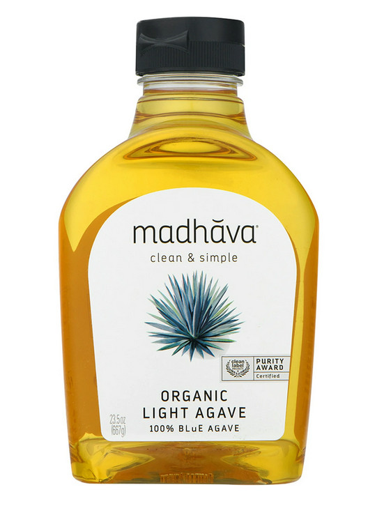 Madhava Organic 100% Blue Agave Sweetener Sugar Substitute, Shelf-Stable, 23.5oz