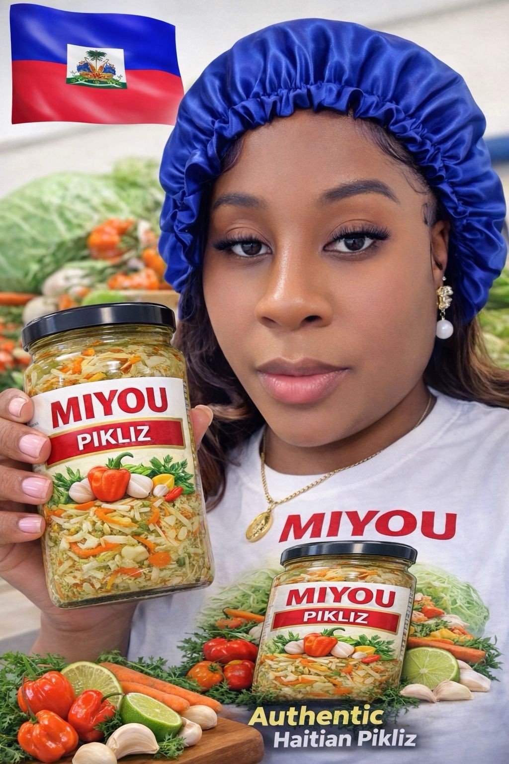 MIYOU Authentic Haitian Pikliz Pickled Vegetable Mix Vegan Gluten Free 32oz