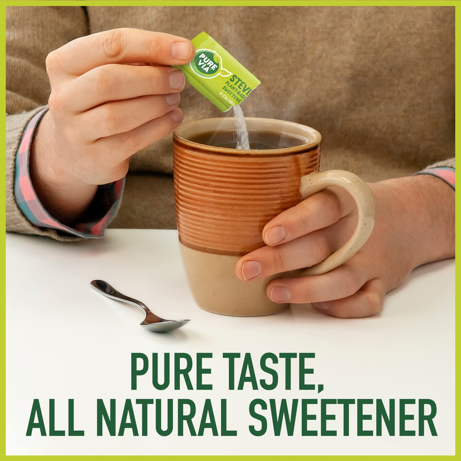 1000 Count Pure Via Stevia Sweetener Packets Zero Calorie Sugar Substitute