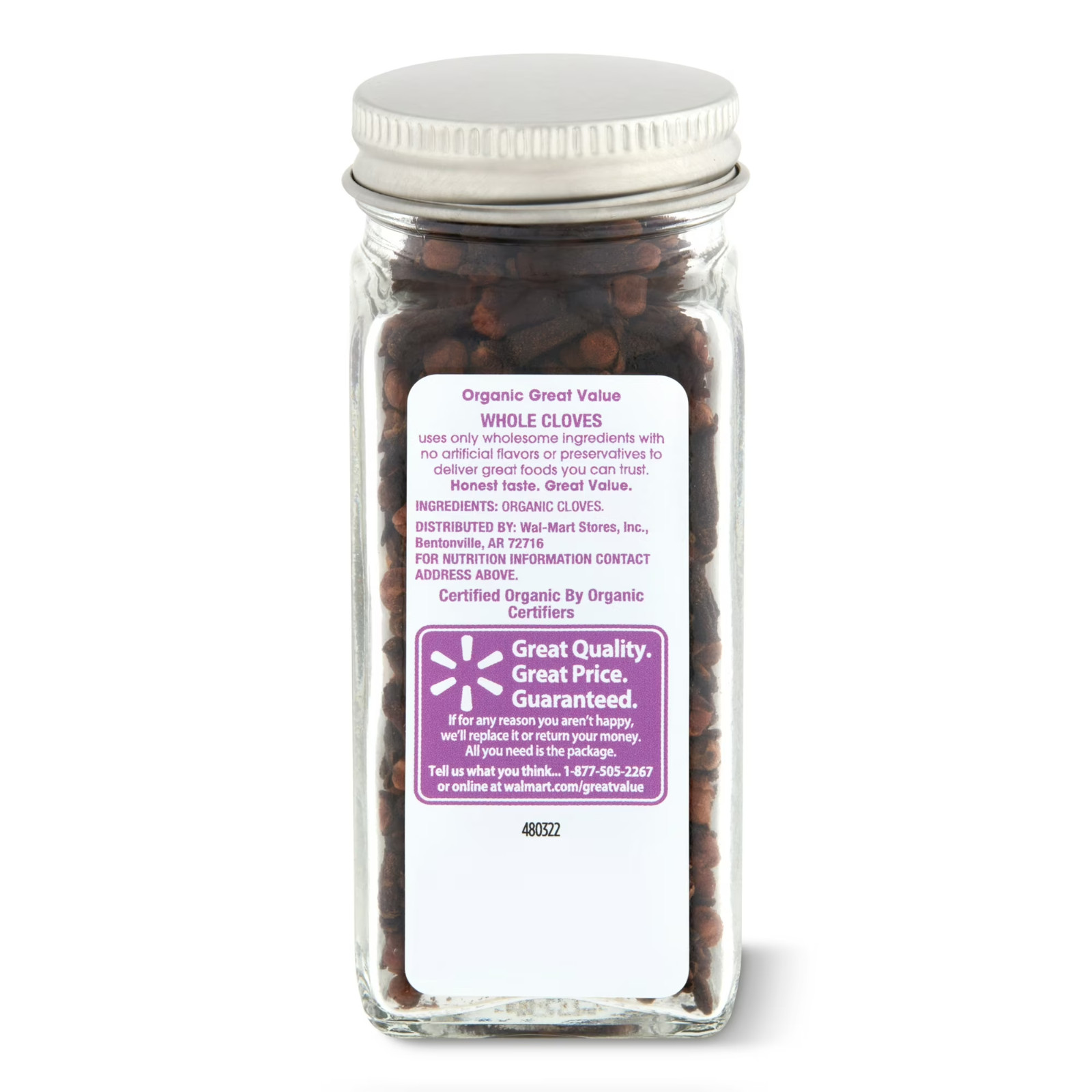 Great Value Organic Whole Cloves, 1.3 oz