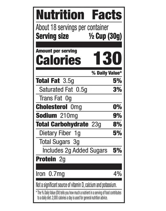 Chex Mix Cheddar Savory Snack Mix, Salty Snacks Tub, 20 oz