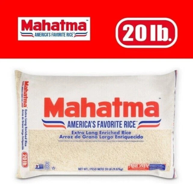 Mahatma Enriched extra Long grain White rice, 20 lb Bag fast ship