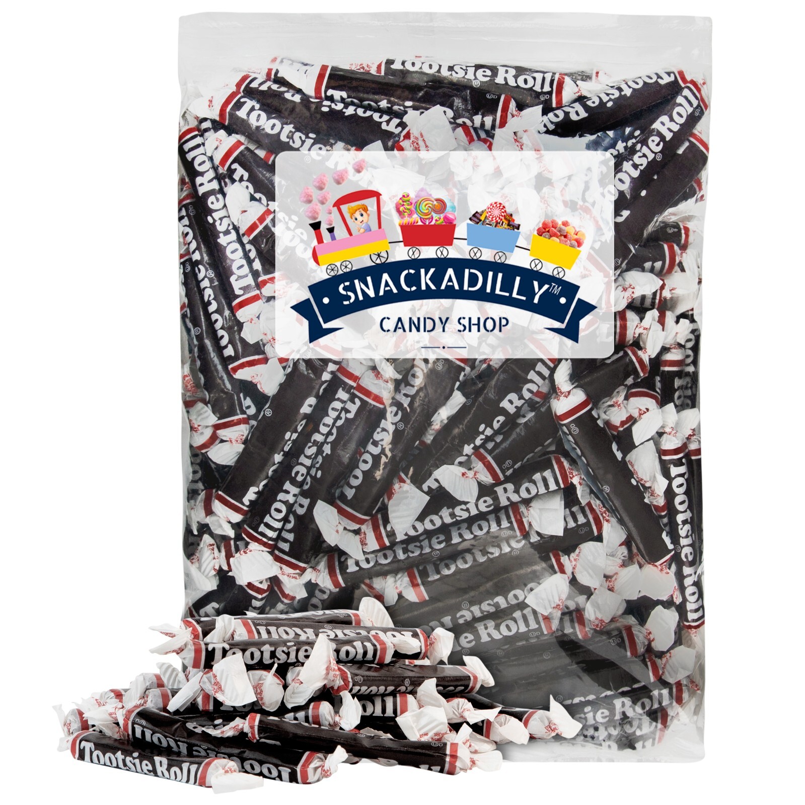Tootsie Rolls Long Chocolate Chews Original – 4Lb Bulk Bag of long Tootsie Roll