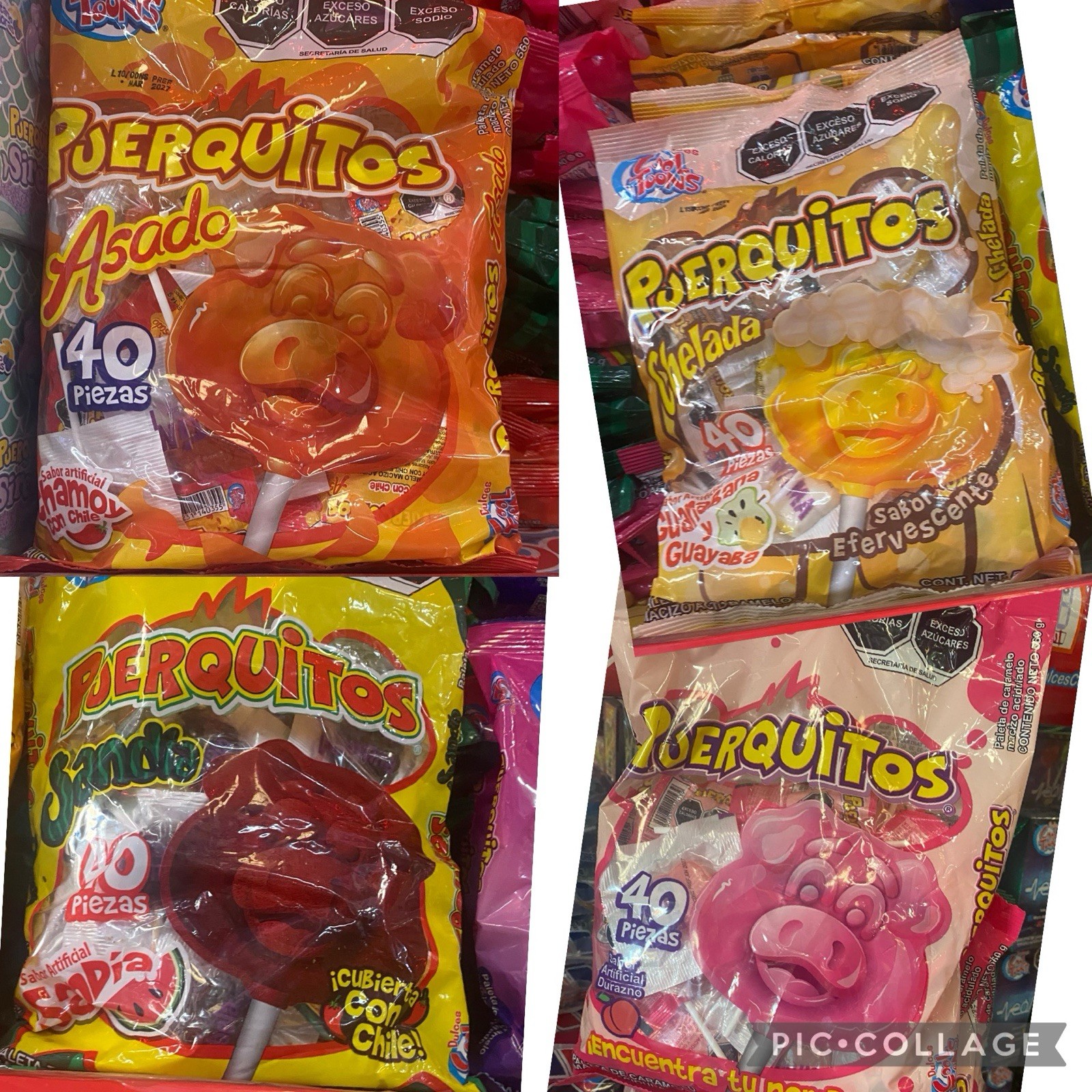 Bolsas De Paletas Puerquitos Diferentes Sabores $18 Cada Bolsa Traídas De México