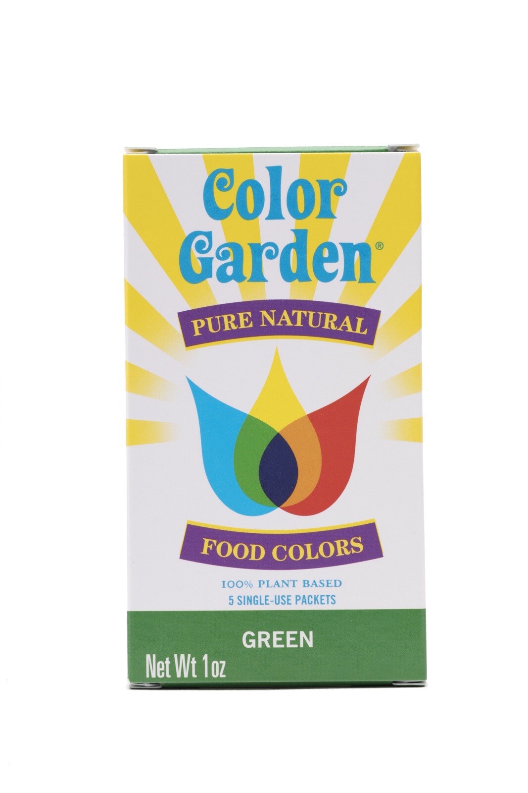 Color Garden Food Colors – Natural Plant Based – Green Pack of 5